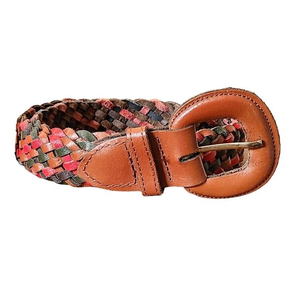 Braided Leather Belt | Boho Cottagecore Hippie Southwest | Women’s Small - Picture 2 of 14